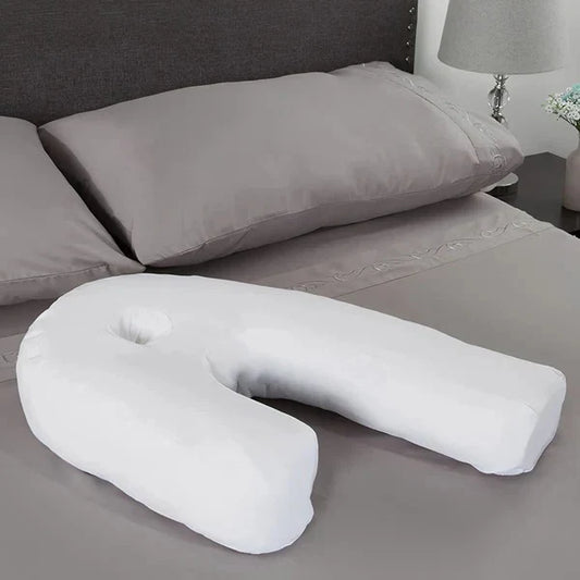 Side Sleeper Pillow Contoured Design Ear Pressure Relief Neck Support