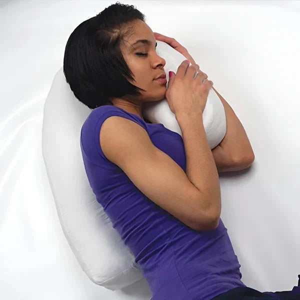 Side Sleeper Pillow Memory Foam Ear Cutout Removable Cover