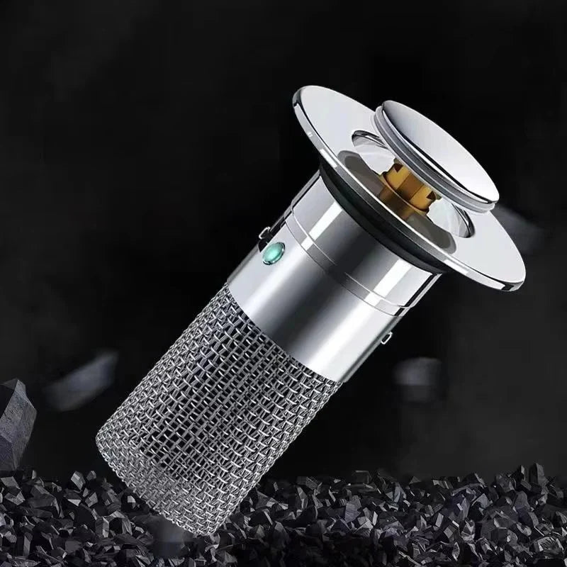 Sink Drain Stopper Press-To-Seal Hair Catcher