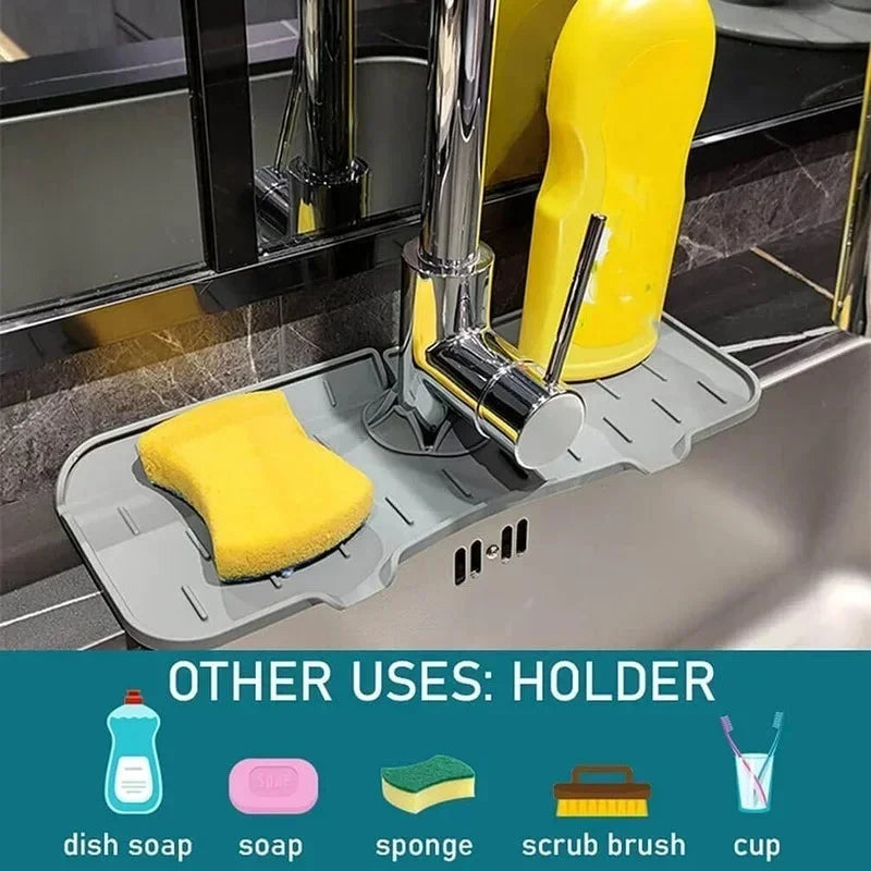 Sink Splash Guard Silicone With Drainage Channels
