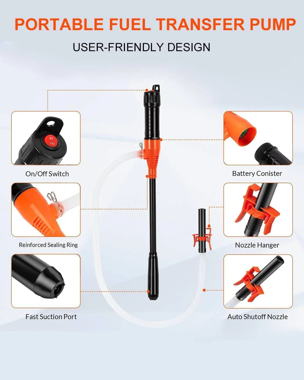 Siphon Pump Battery-Powered Multi-Fluid Extended Reach