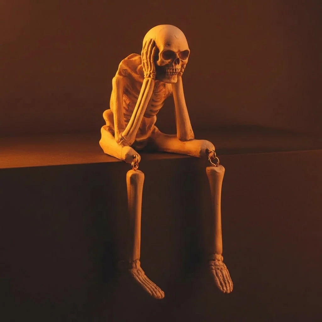 Skeleton Shelf Sitter Figurines Resin Set of 3