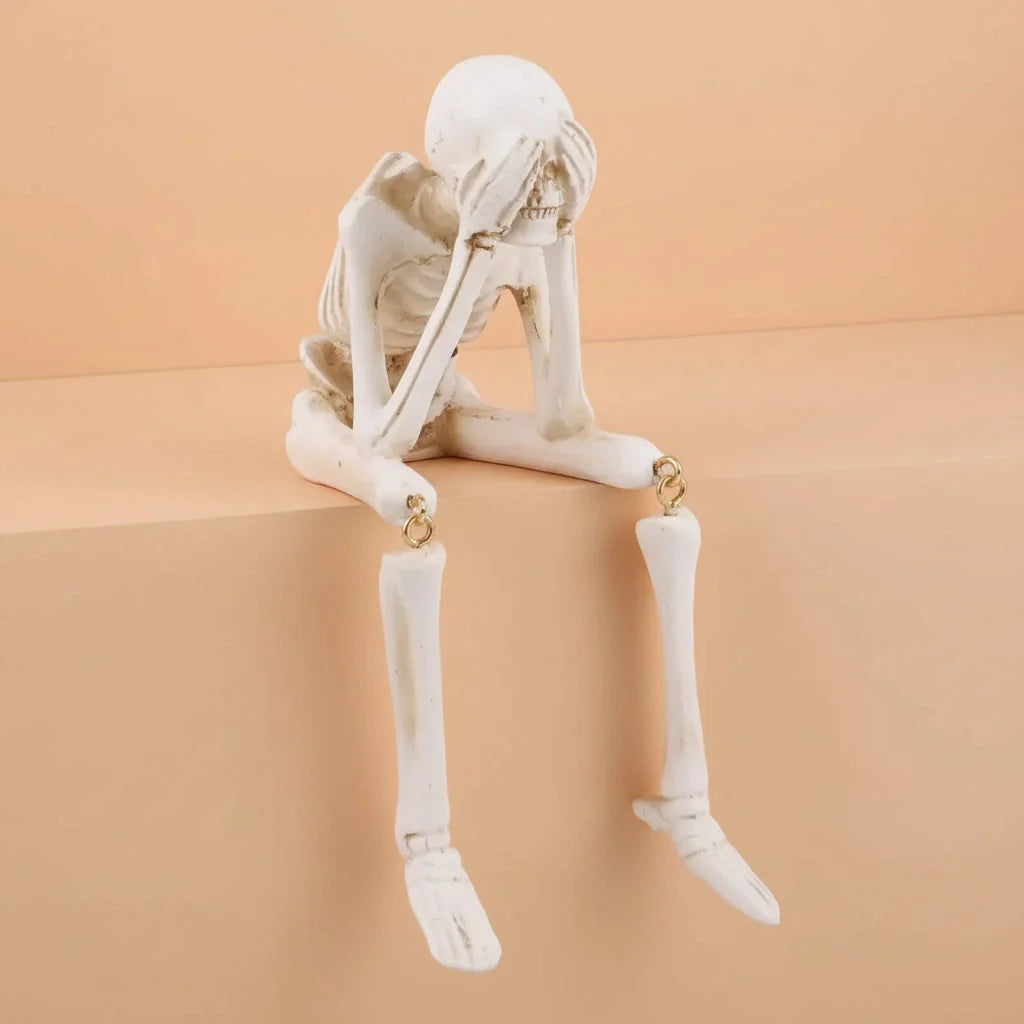 Skeleton Shelf Sitter Figurines Resin Set of 3