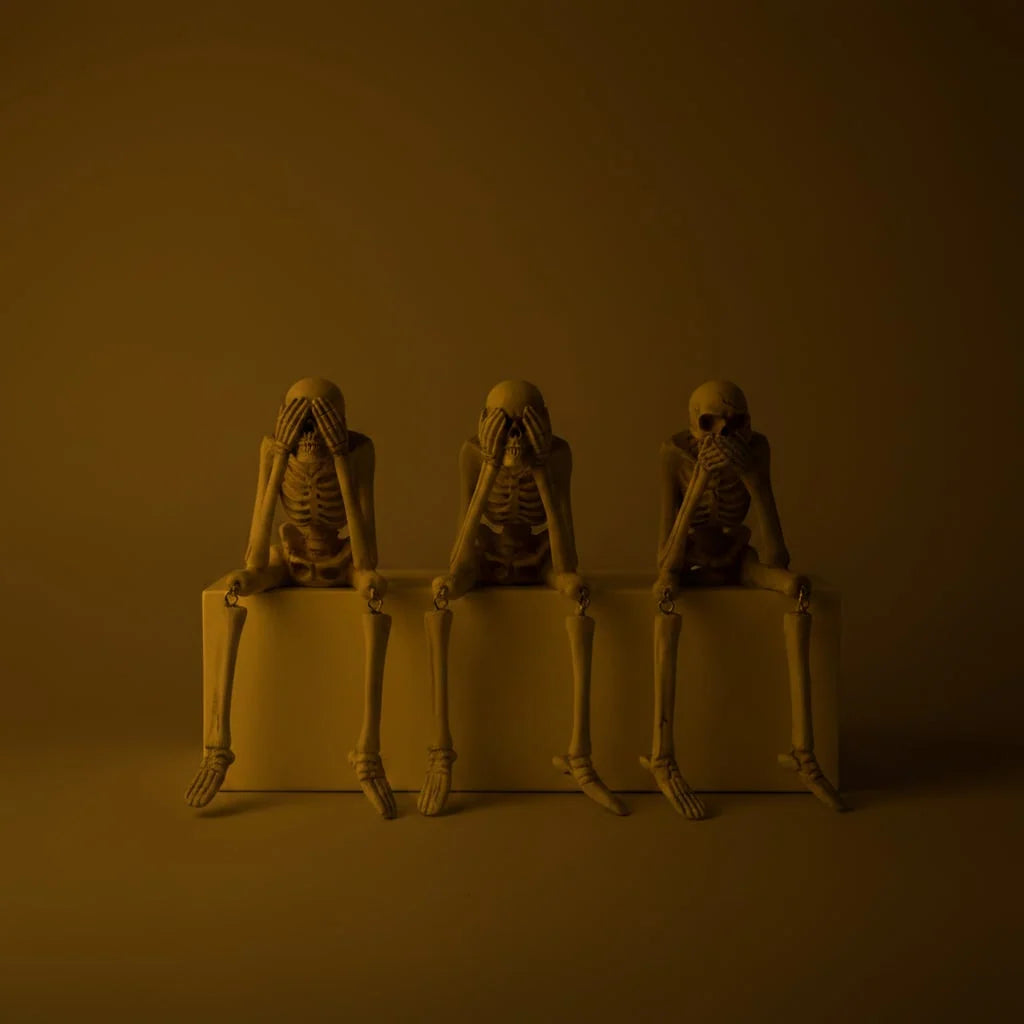 Skeleton Shelf Sitter Figurines Resin Set of 3
