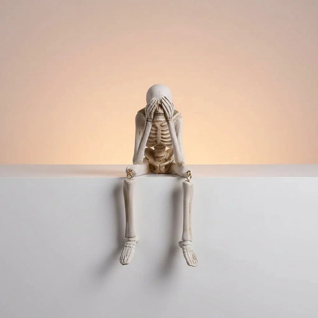 Skeleton Shelf Sitter Figurines Resin Set of 3