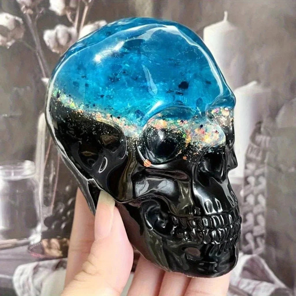 Skull Silicone Mold Flexible Reusable for Resin & Candle Making