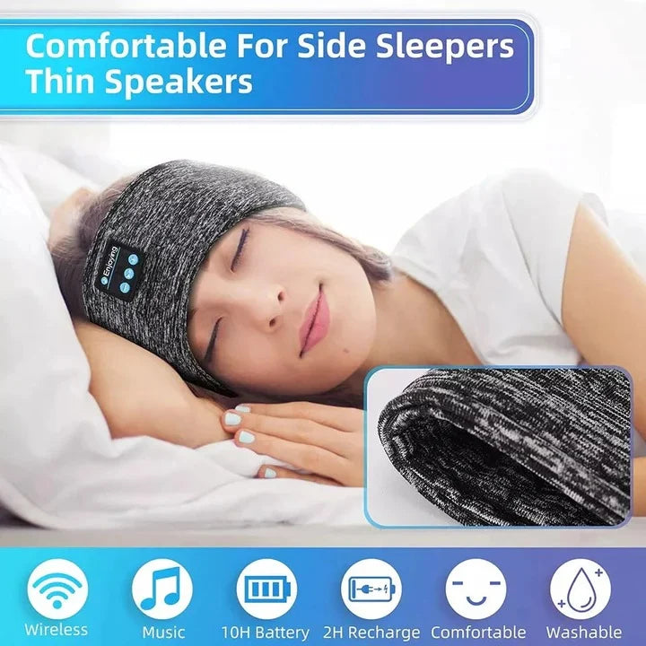 Sleep Mask Headband Bluetooth Speakers Light-Blocking Cotton