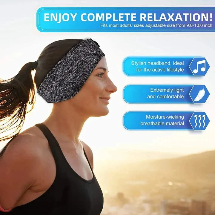 Sleep Mask Headband Bluetooth Speakers Light-Blocking Cotton