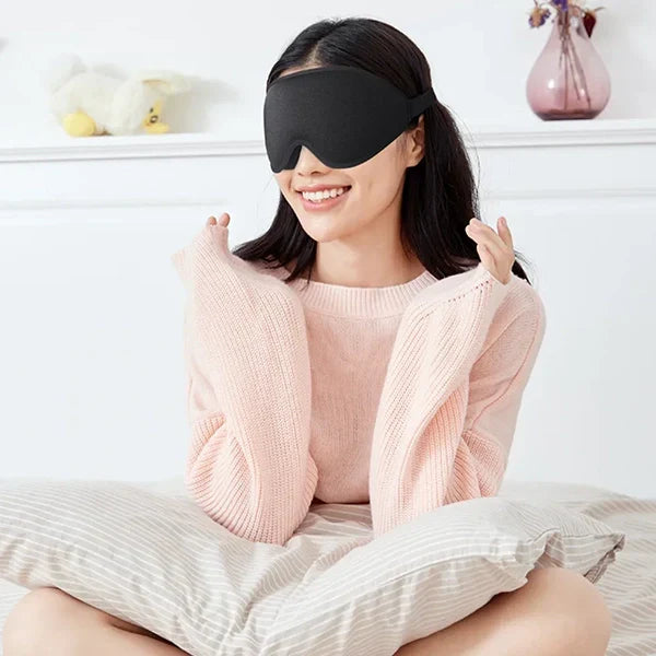 Sleep Mask Memory Foam 3D Contoured Adjustable Strap