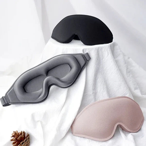 Sleep Mask Memory Foam 3D Contoured Adjustable Strap