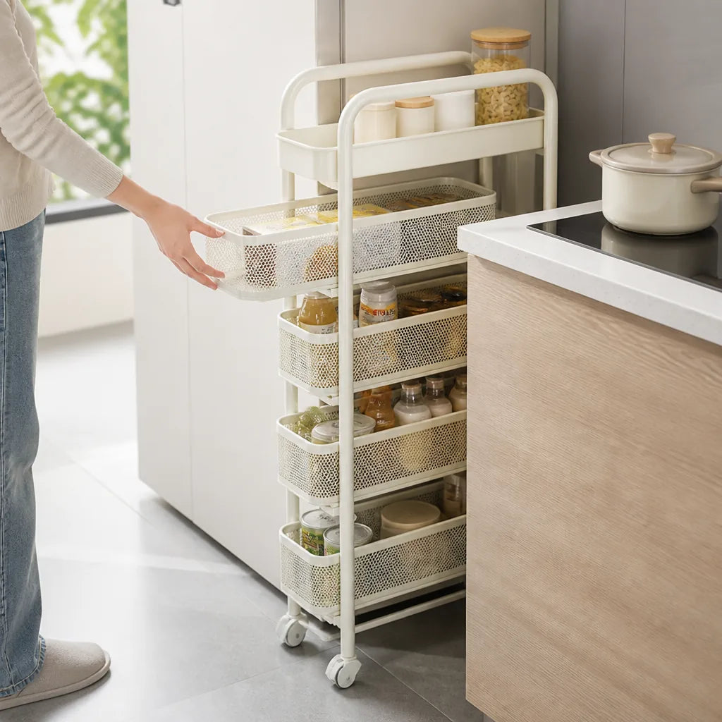 Slim Drawer Organizer Carbon Steel Extendable