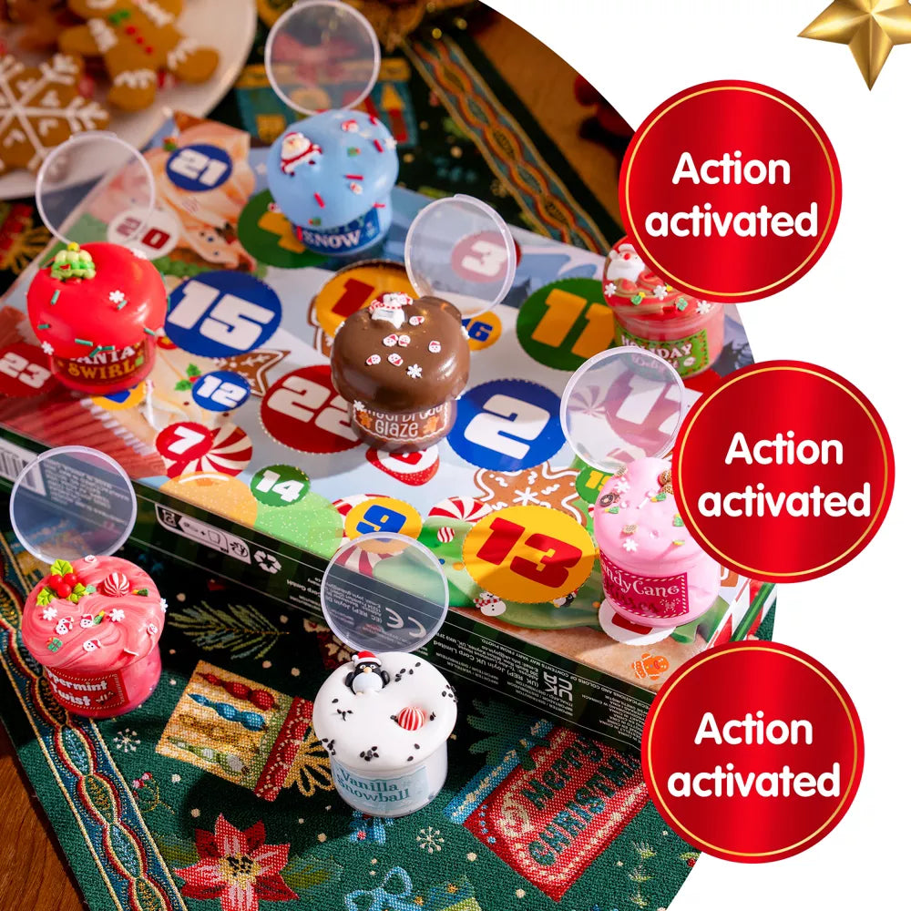 Slime Advent Calendar 24-Day Countdown Holiday Charms & Sprinkles