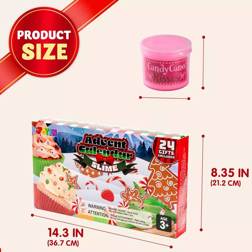 Slime Advent Calendar 24-Day Countdown Holiday Charms & Sprinkles