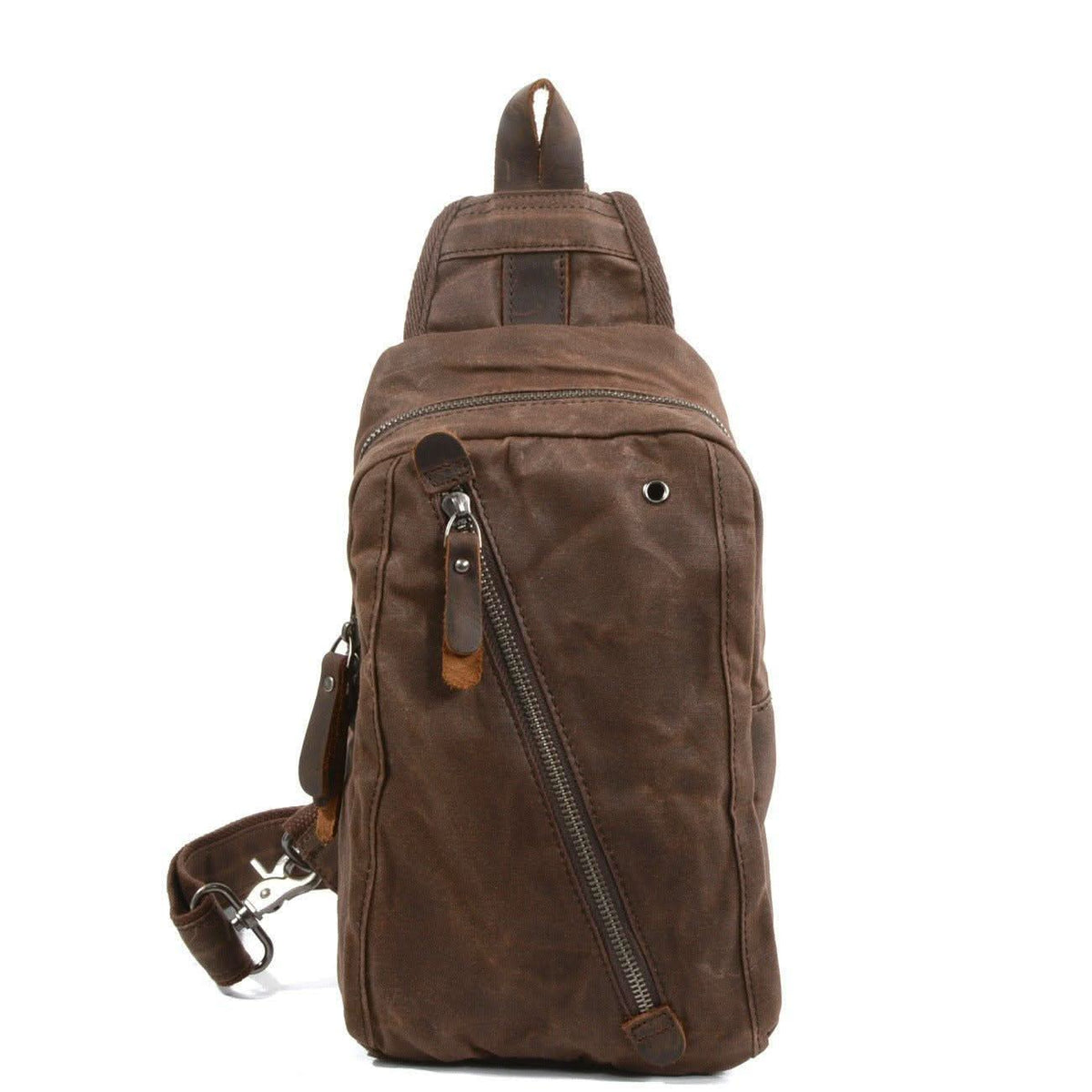 Sling Backpack Canvas Multiple Compartments Compact Carry