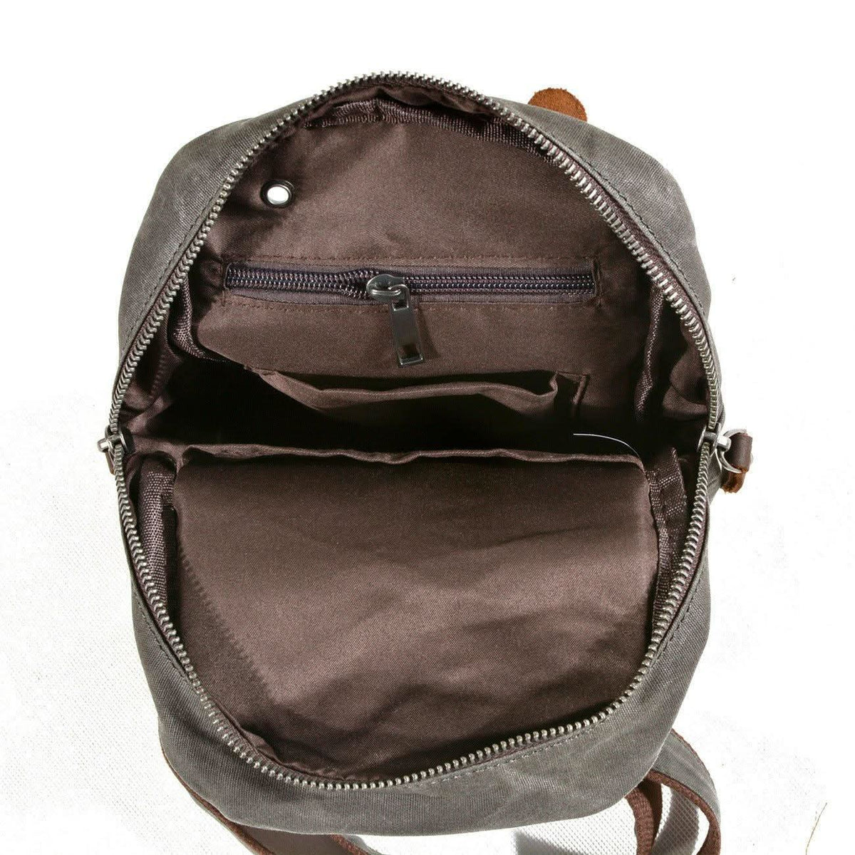 Sling Backpack Canvas Multiple Compartments Compact Carry