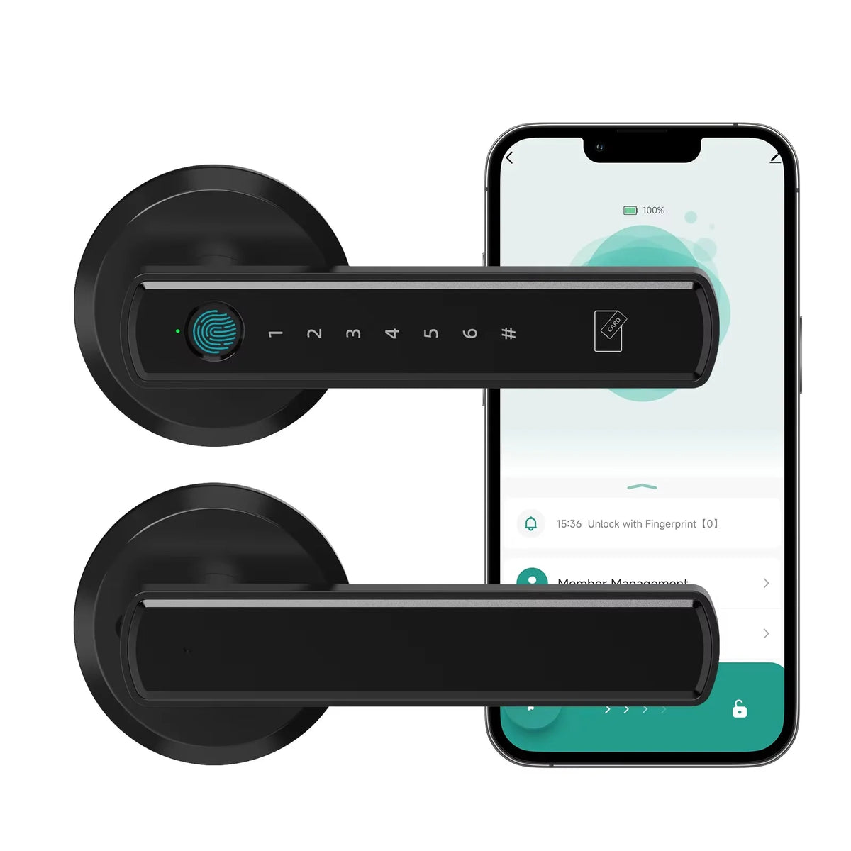 Smart Door Lock Fingerprint Keypad & Key Fob Access