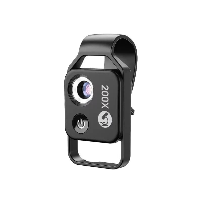 Smartphone Microscope Lens 200X Magnification Optical Glass Clip-On
