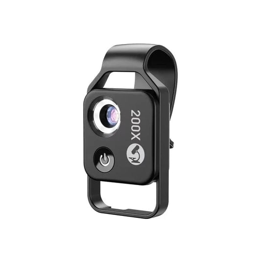 Smartphone Microscope Lens 200X Magnification Optical Glass Clip-On