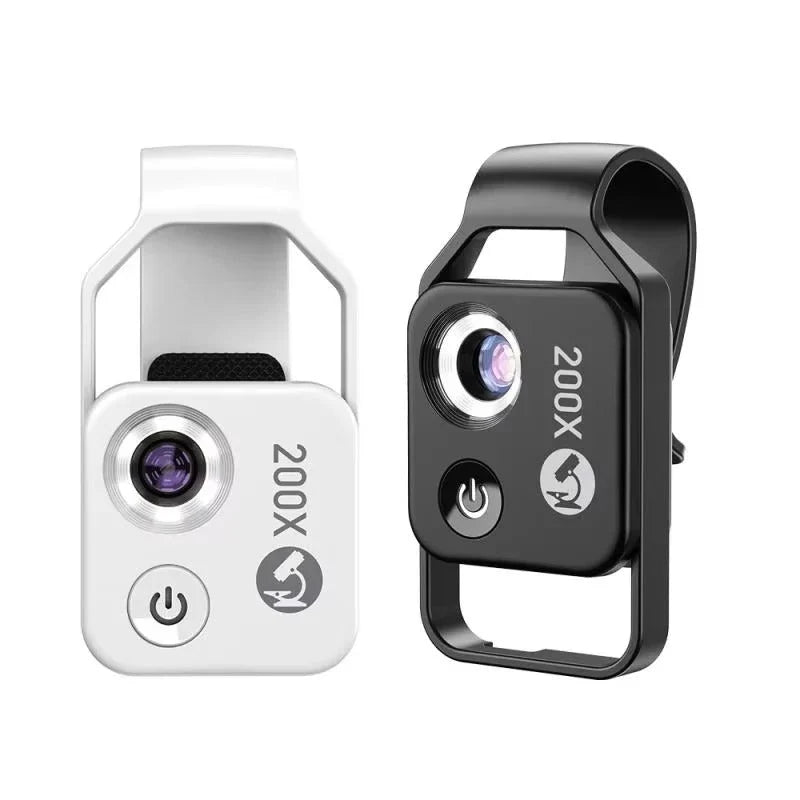 Smartphone Microscope Lens 200X Magnification Optical Glass Clip-On