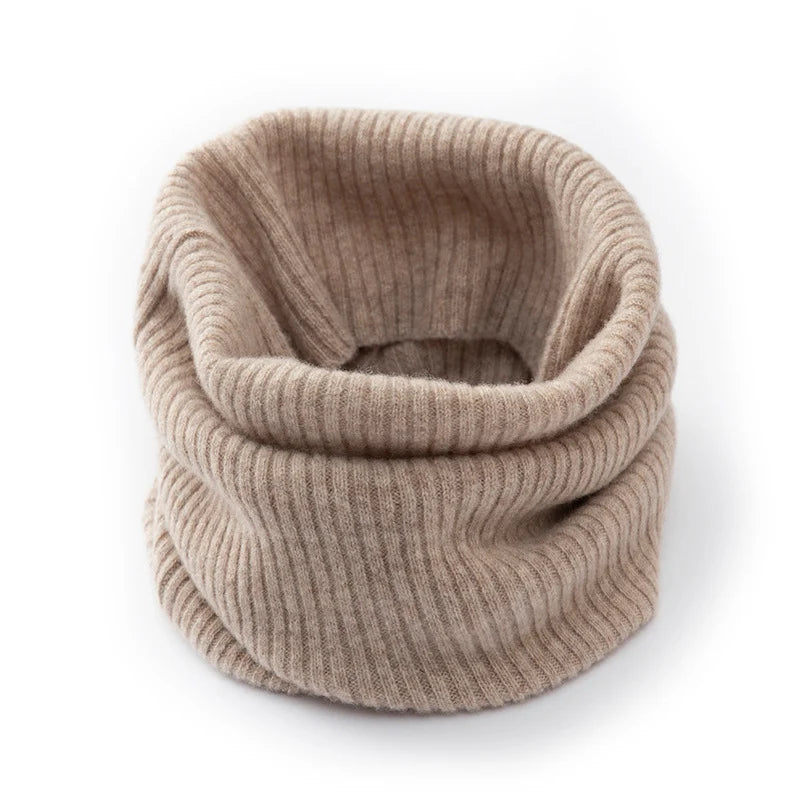 Snood Scarf Merino Wool Warm Closed-Loop Knit