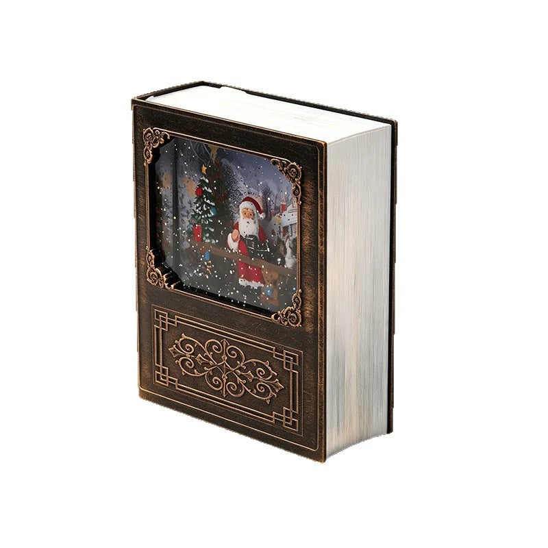 Snow Globe Decoration LED Santa Scene Tabletop Christmas Decor