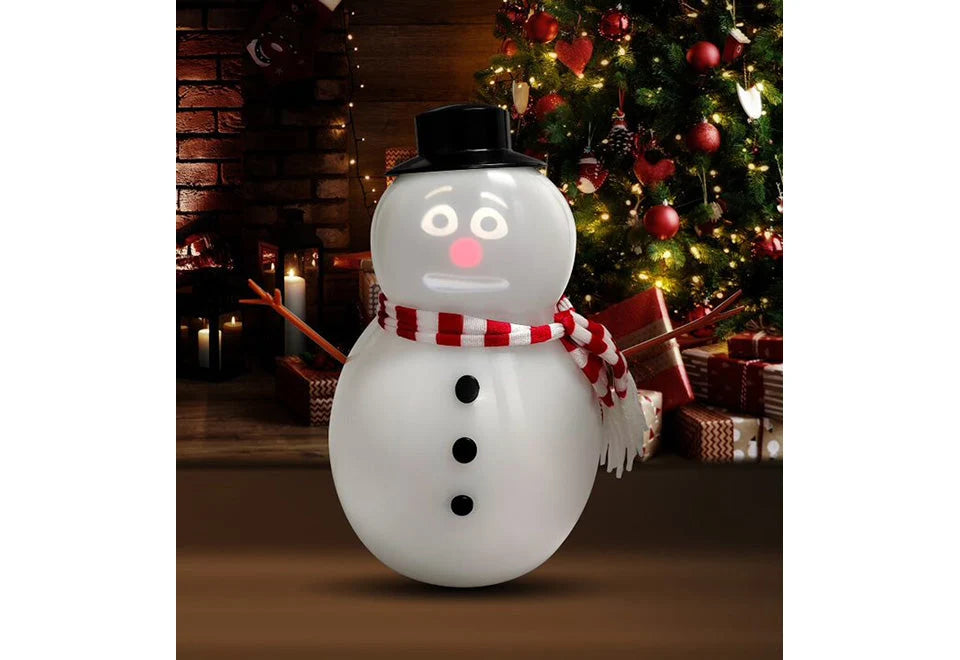 Snowman Decoration Animated LED Projector & Built-In Speaker