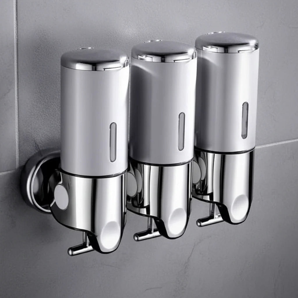 Soap Dispenser Wall-Mounted Stainless Steel 16.9 Oz Capacity