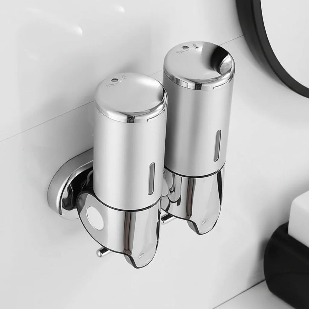 Soap Dispenser Wall-Mounted Stainless Steel 16.9 Oz Capacity