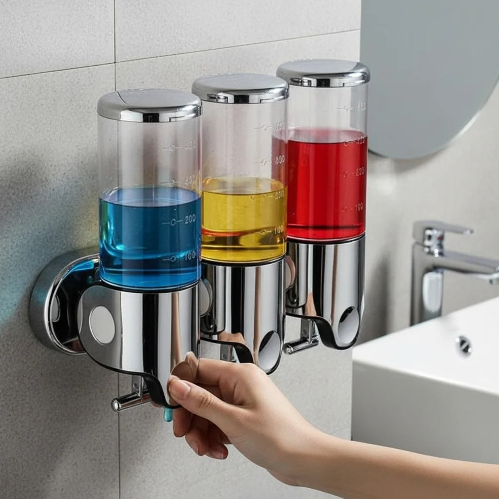 Soap Dispenser Wall-Mounted Stainless Steel 16.9 Oz Capacity