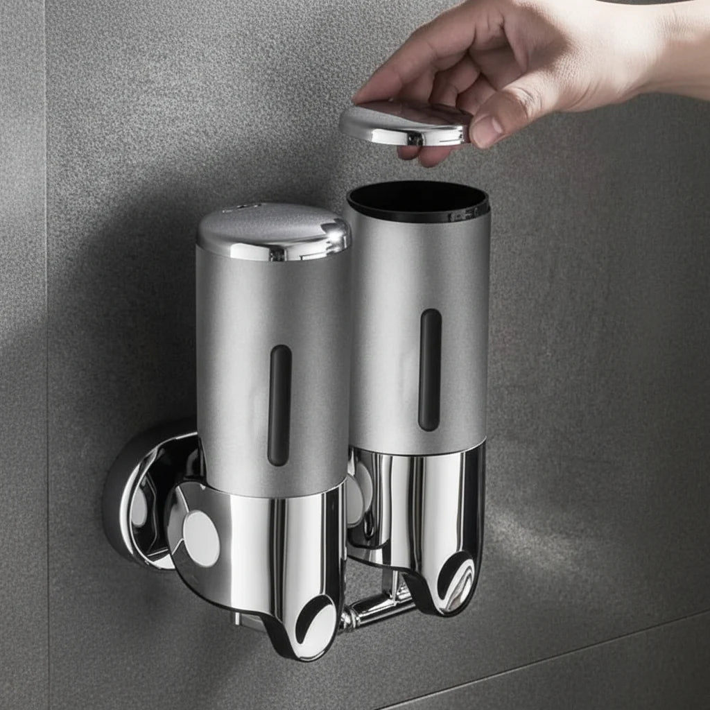 Soap Dispenser Wall-Mounted Stainless Steel 16.9 Oz Capacity