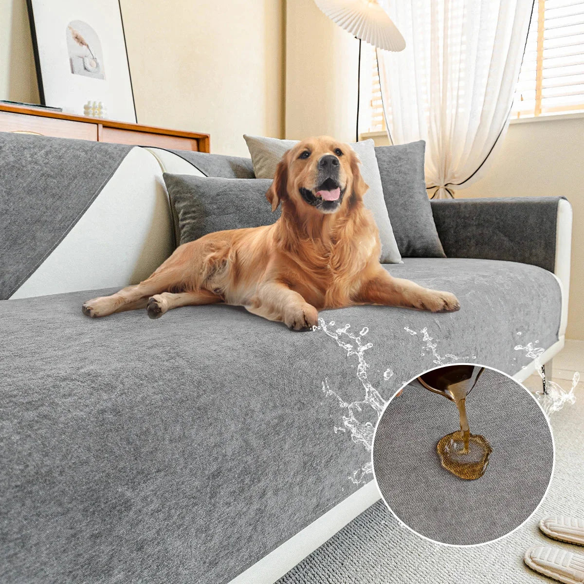 Sofa Cover Chenille Jacquard Non-Slip Machine Washable