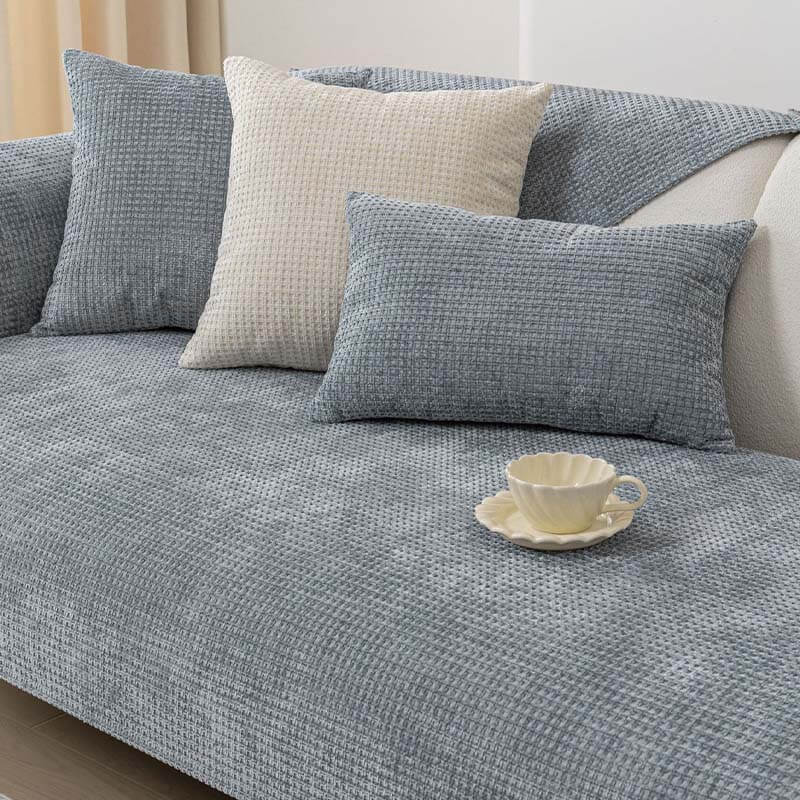 Sofa Cover Chenille Waffle Weave Non-Slip Machine Washable