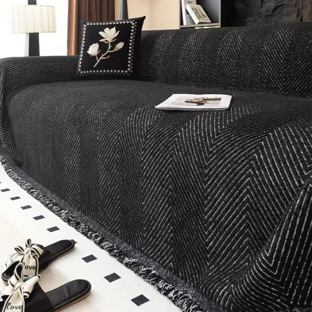 Sofa Cover Herringbone Splash-Resistant Non-Slip