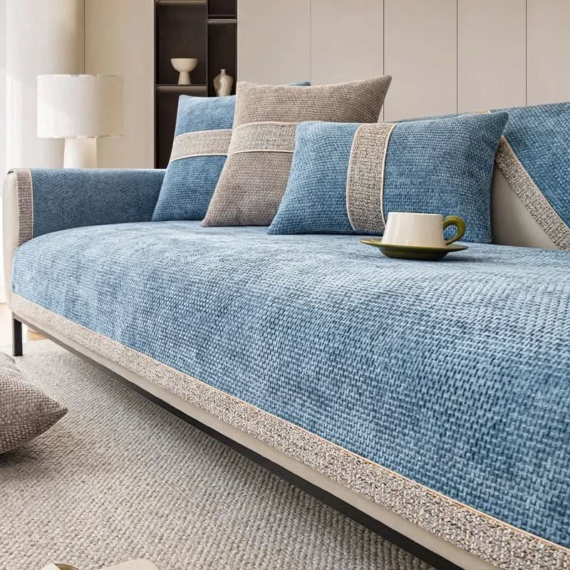 Sofa Cover Linen-Texture Non-Slip Machine Washable