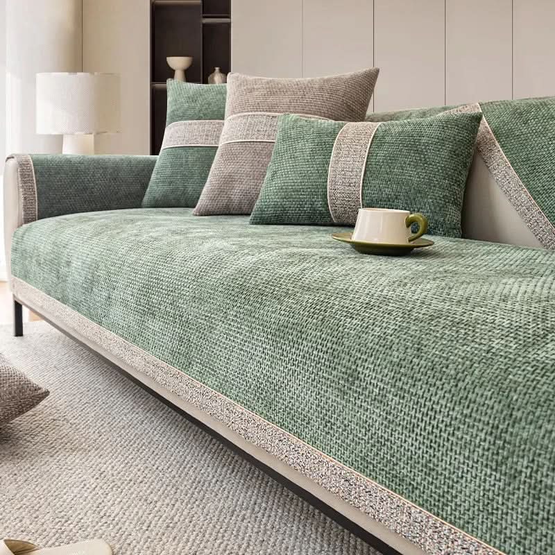 Sofa Cover Linen-Texture Non-Slip Machine Washable