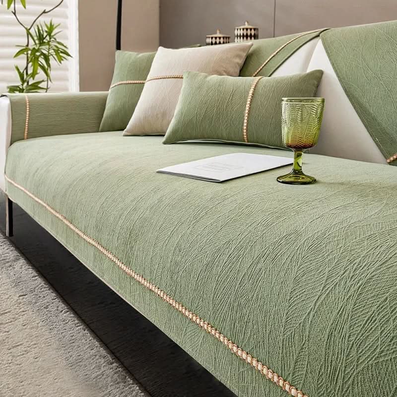 Sofa Cover Linen-Texture Non-Slip Machine Washable