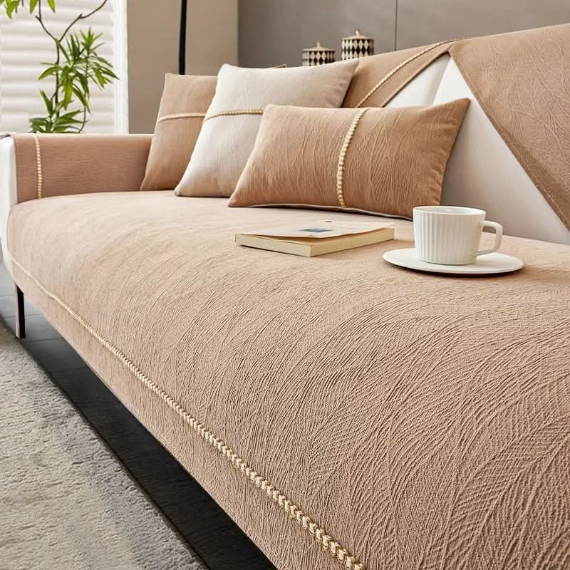 Sofa Cover Linen-Texture Non-Slip Machine Washable