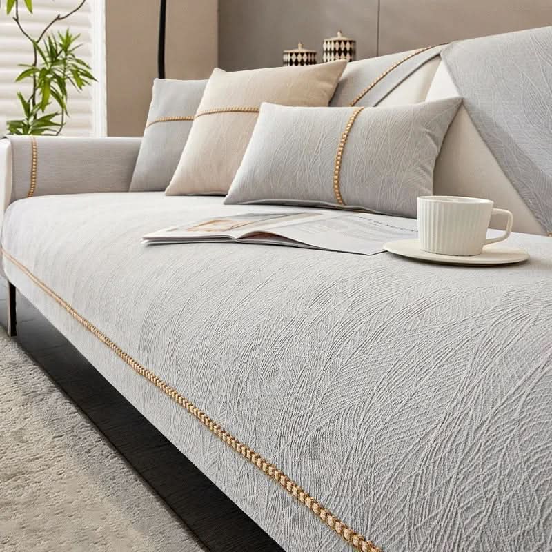 Sofa Cover Linen-Texture Non-Slip Machine Washable