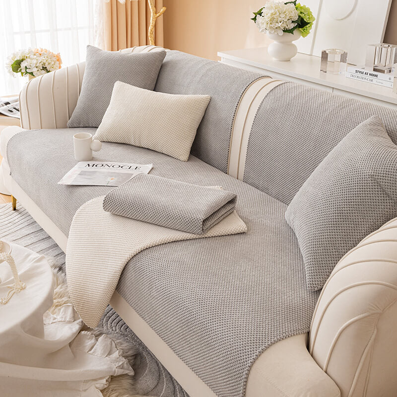 Sofa Cover Plush Non-Slip Machine Washable
