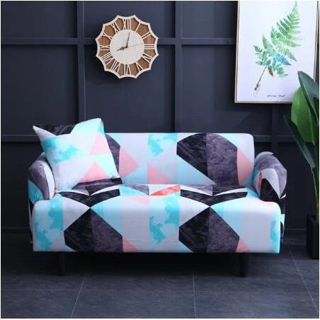 Sofa Cover Stretch Elastic Machine Washable Includes 2 Pillowcases