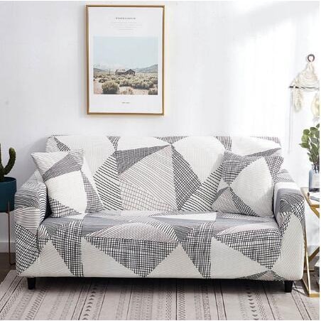Sofa Cover Stretch Elastic Machine Washable Includes 2 Pillowcases