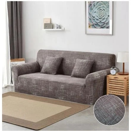 Sofa Cover Stretch Elastic Machine Washable Includes 2 Pillowcases