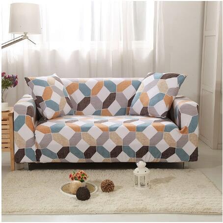 Sofa Cover Stretch Elastic Machine Washable Includes 2 Pillowcases
