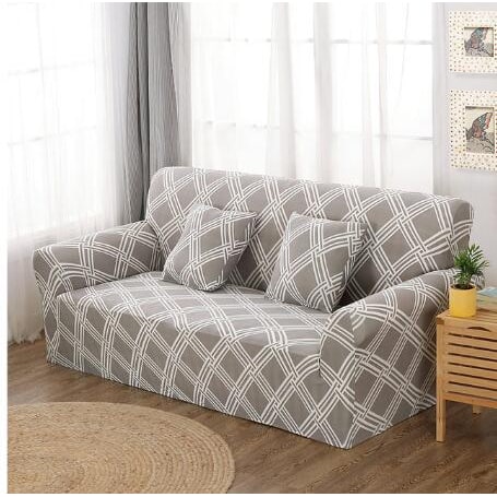 Sofa Cover Stretch Elastic Machine Washable Includes 2 Pillowcases