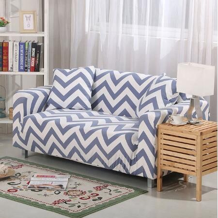Sofa Cover Stretch Elastic Machine Washable Includes 2 Pillowcases
