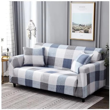 Sofa Cover Stretch Elastic Machine Washable Includes 2 Pillowcases