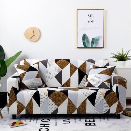 Sofa Cover Stretch Elastic Machine Washable Includes 2 Pillowcases