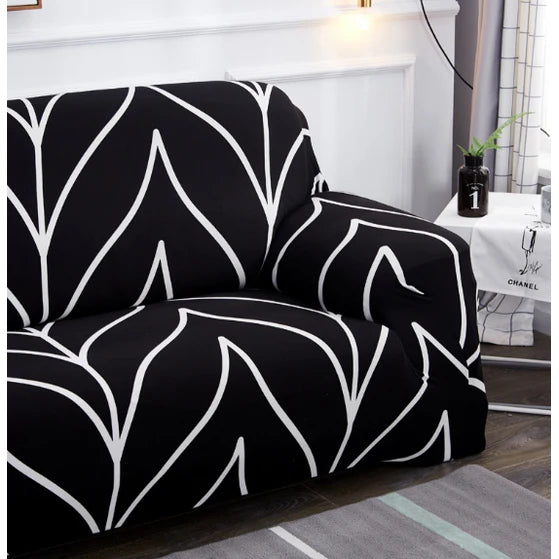 Sofa Cover Stretch Elastic Machine Washable Includes 2 Pillowcases