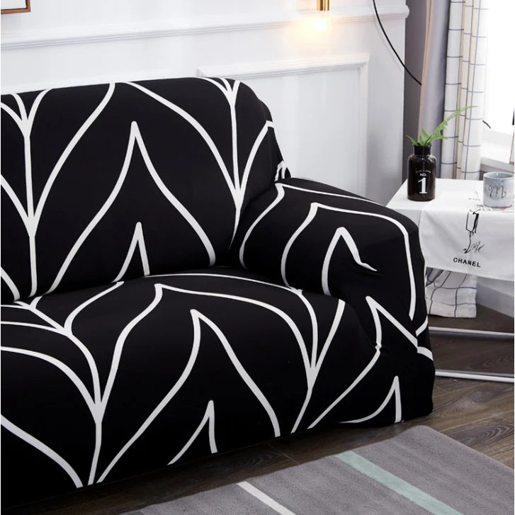 Sofa Cover Stretch Elastic Machine Washable Includes 2 Pillowcases