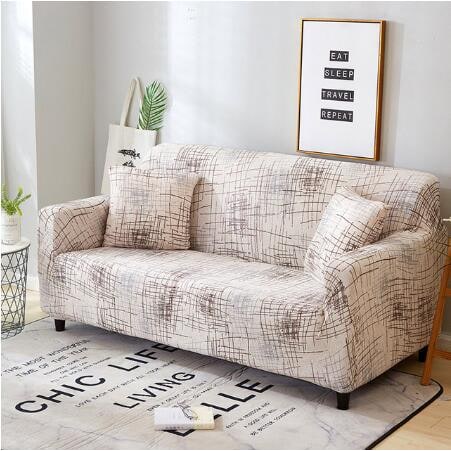 Sofa Cover Stretch Elastic Machine Washable Includes 2 Pillowcases